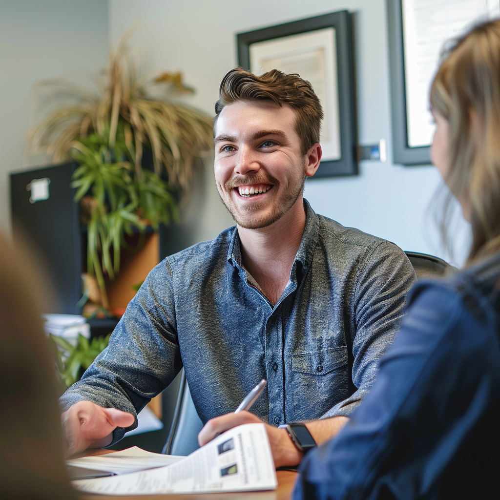 a bookkeeper helping clients