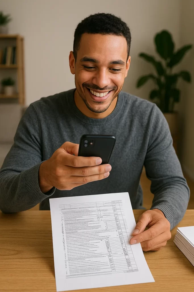 scanning tax return