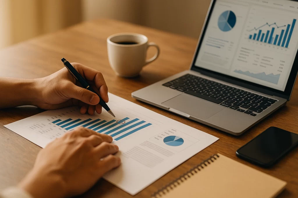 someone reviewing data to plan for the new year