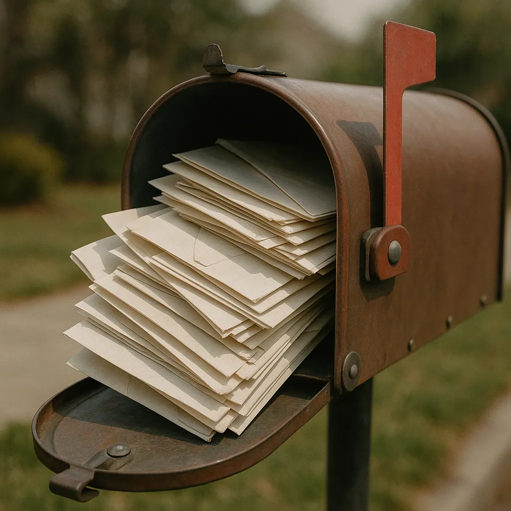 mailbox full of letters