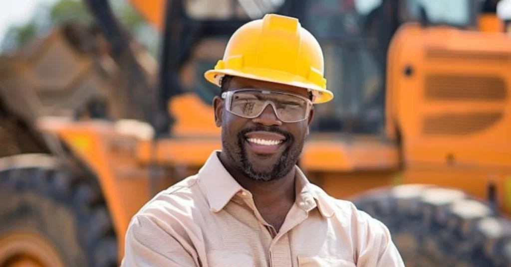 A business owner at a construction site