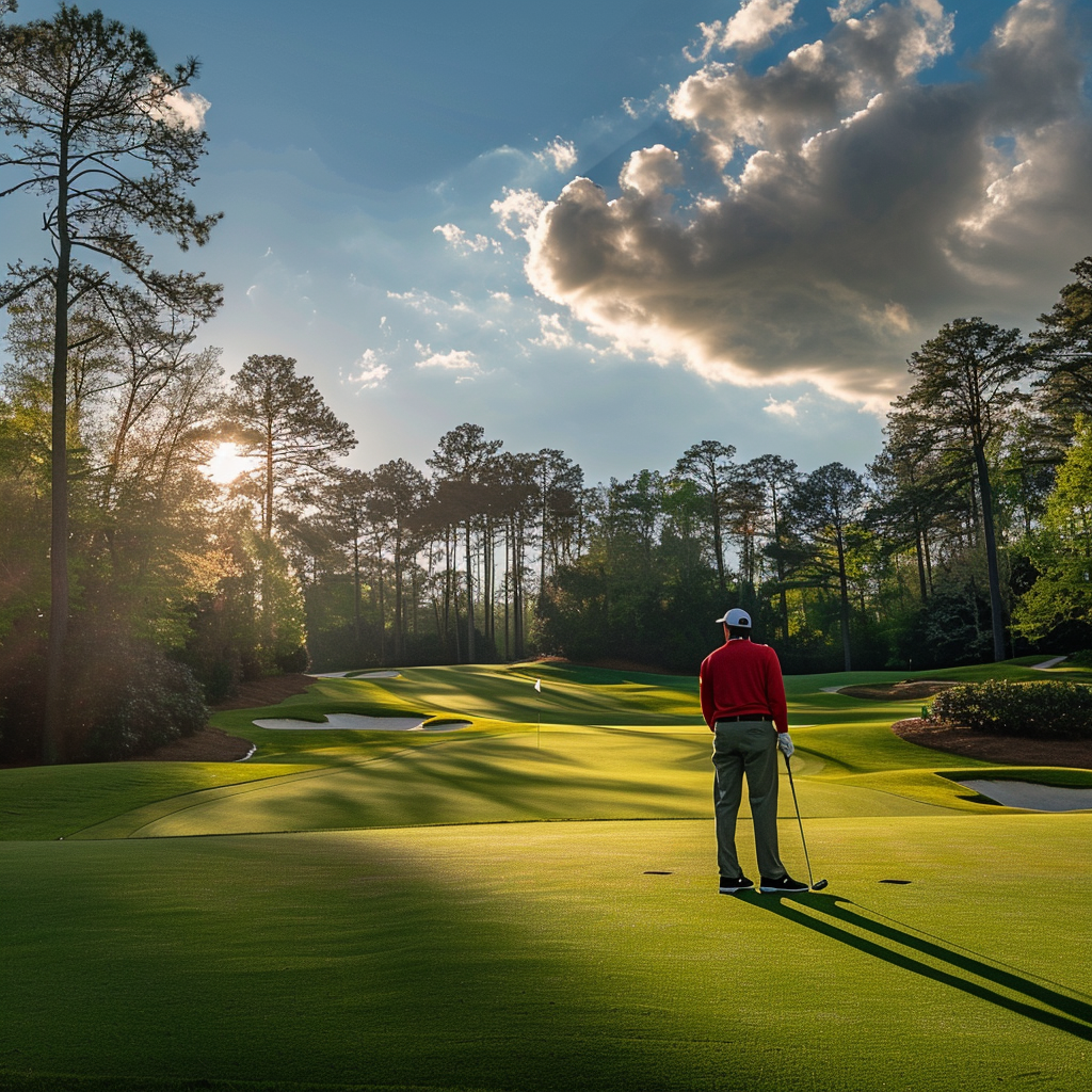 A man golfing in Augusta