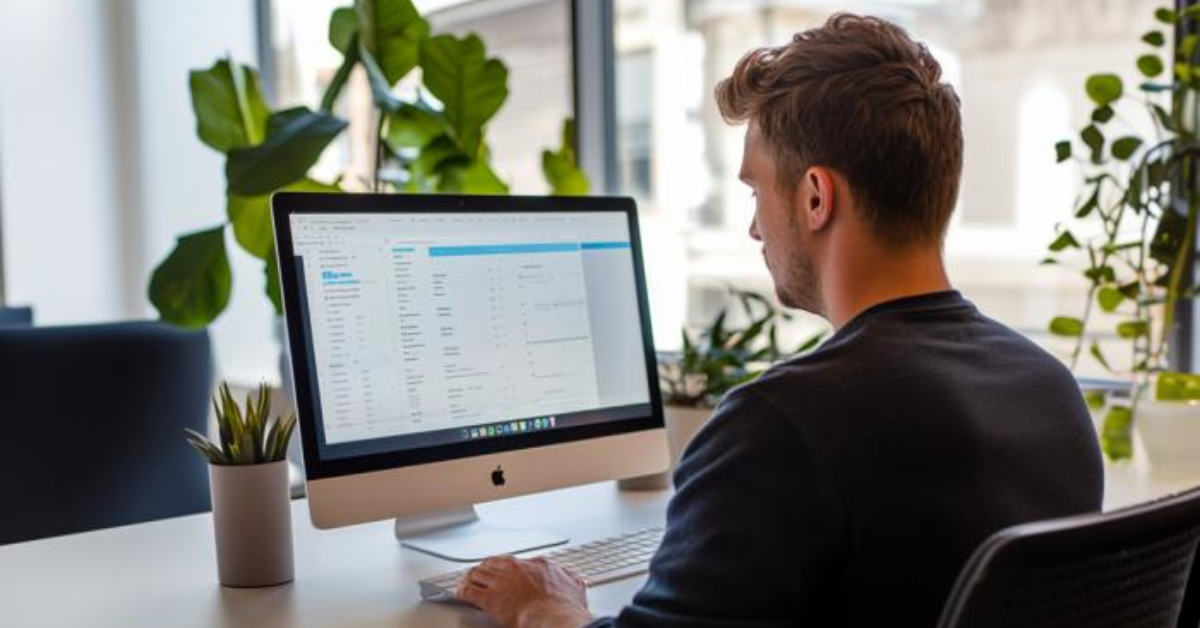 a man using xero on a computer