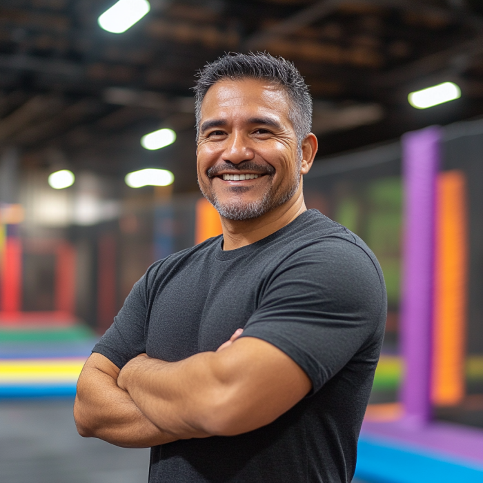 Indoor trampoline park owner