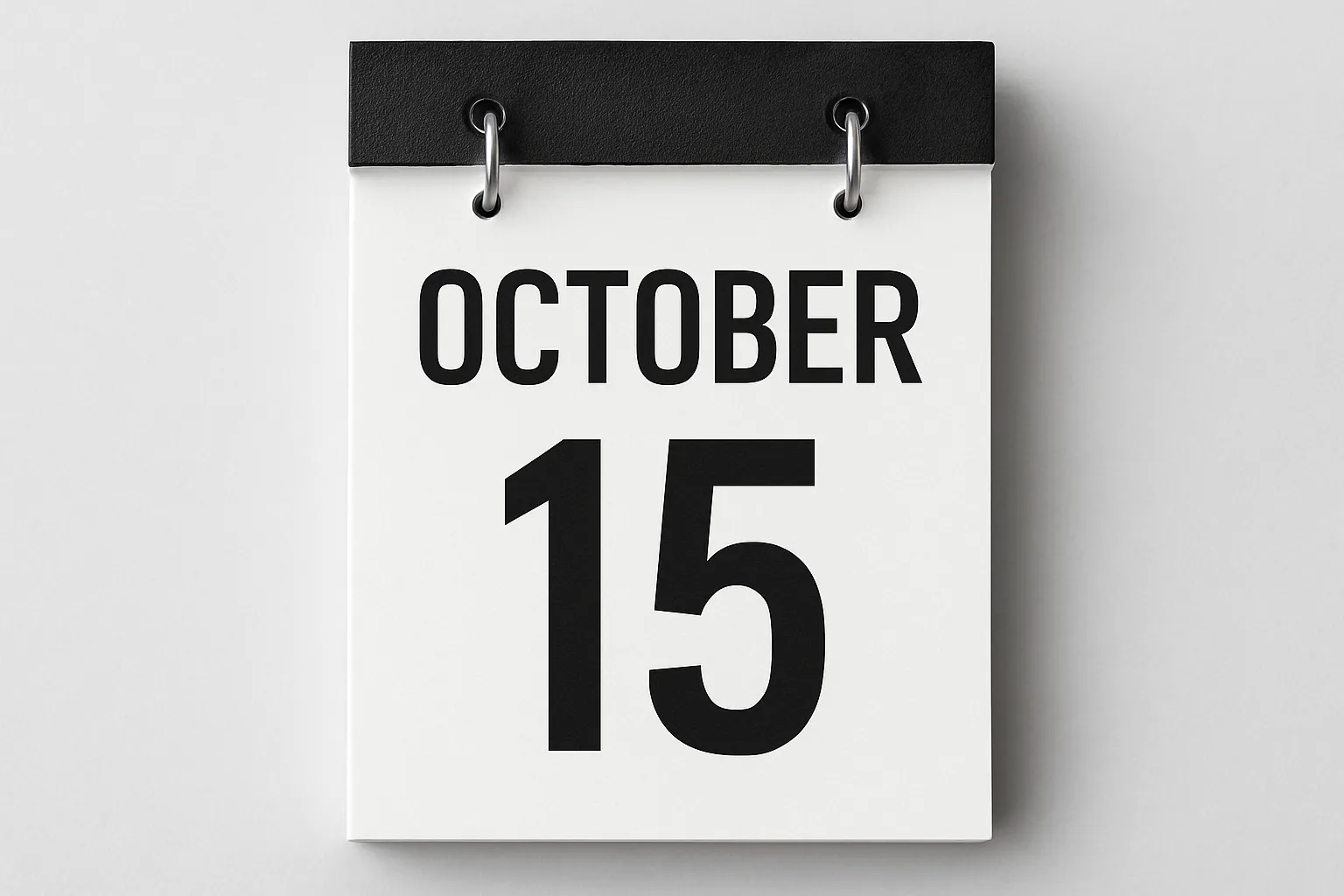 october 15 on a calendar