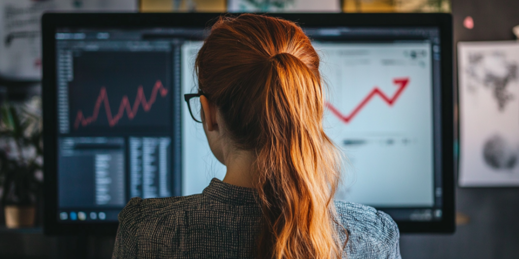 woman looking at increasing debt