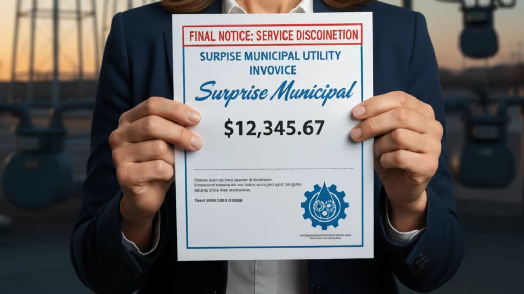 someone holding up mud tax bill