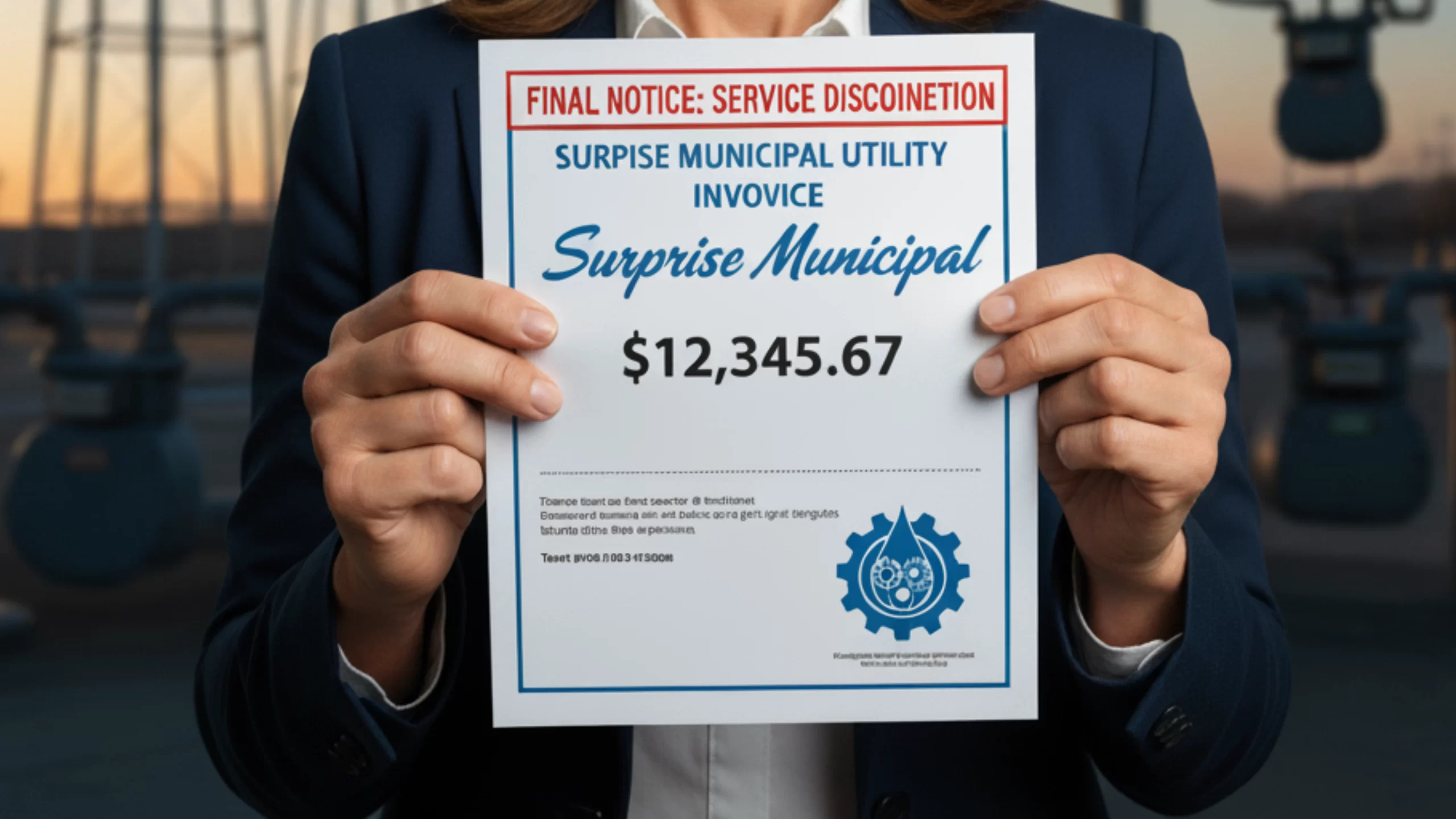 someone holding up mud tax bill