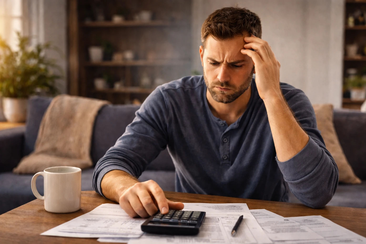 man wondering what to do about his taxes