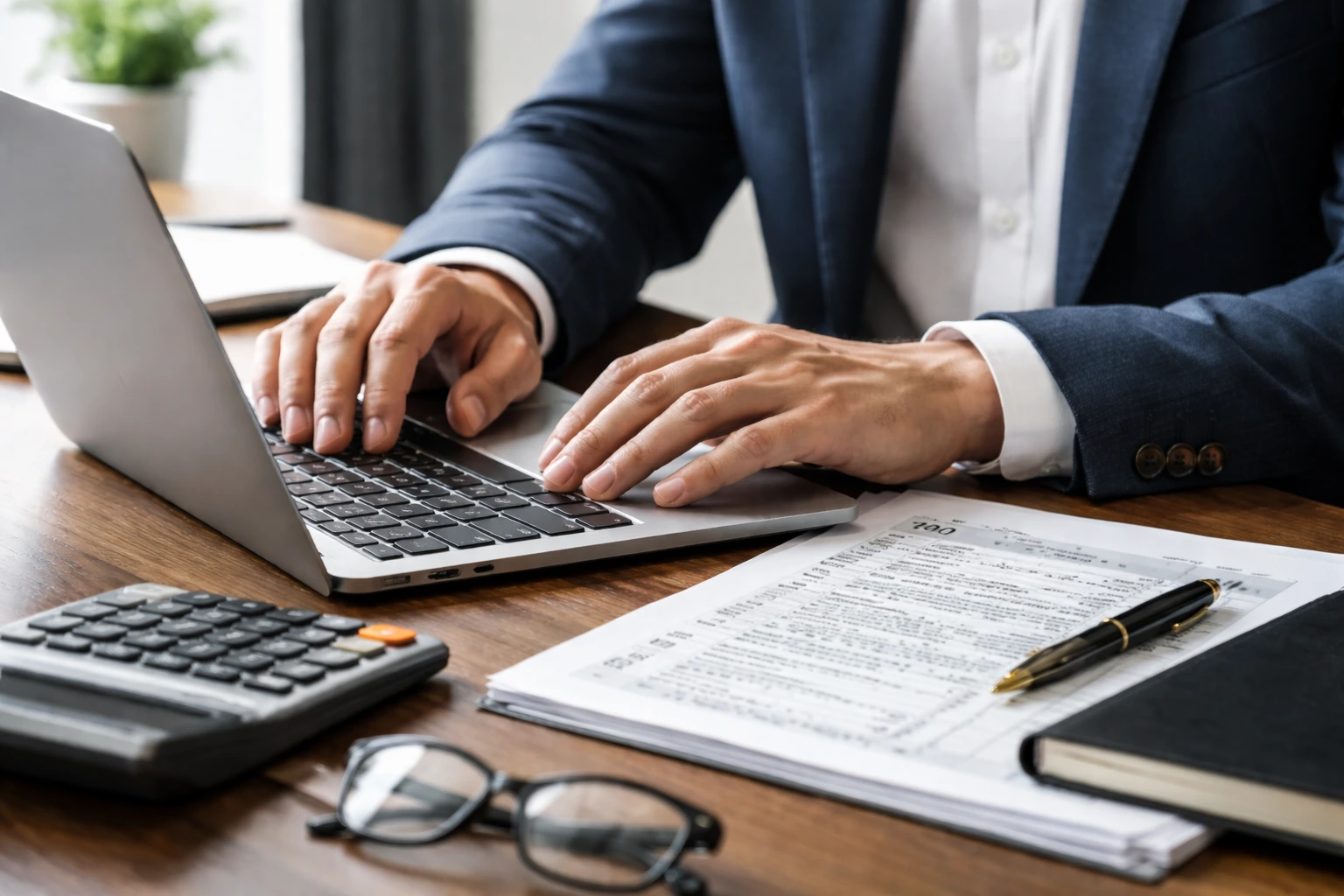 accountant helping with taxes virtually