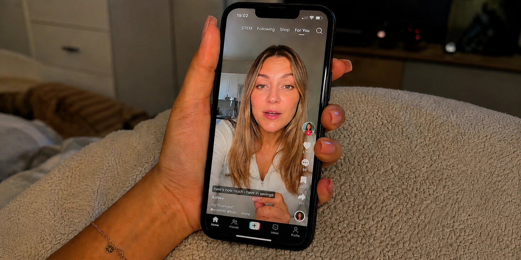 watching a tiktok about finances