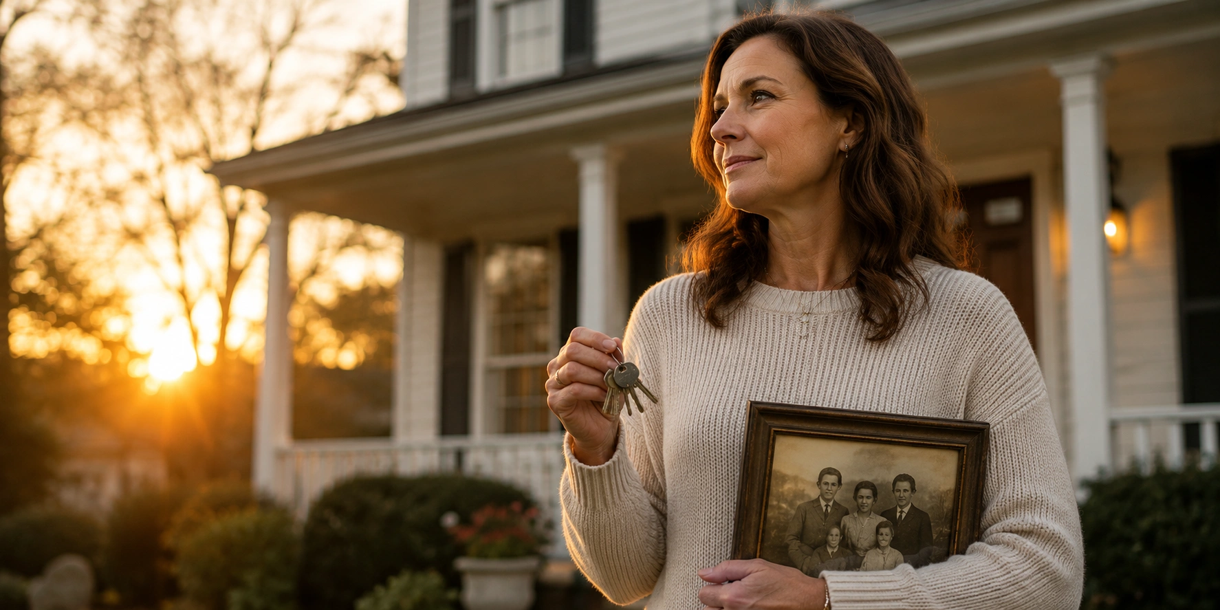 woman getting house from will